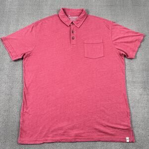 Fair Harbor Polo Shirt Adult Extra Large Red Short Sleeve Casual Surf Mens